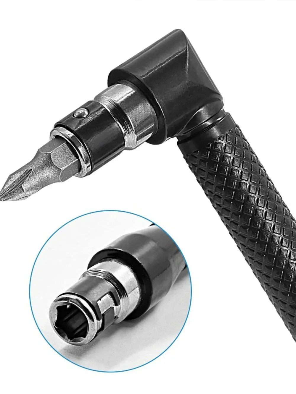 90 Degree Right Angle Driver, 11.6 Inch Bendable & Flexible Screwdriver Extensio